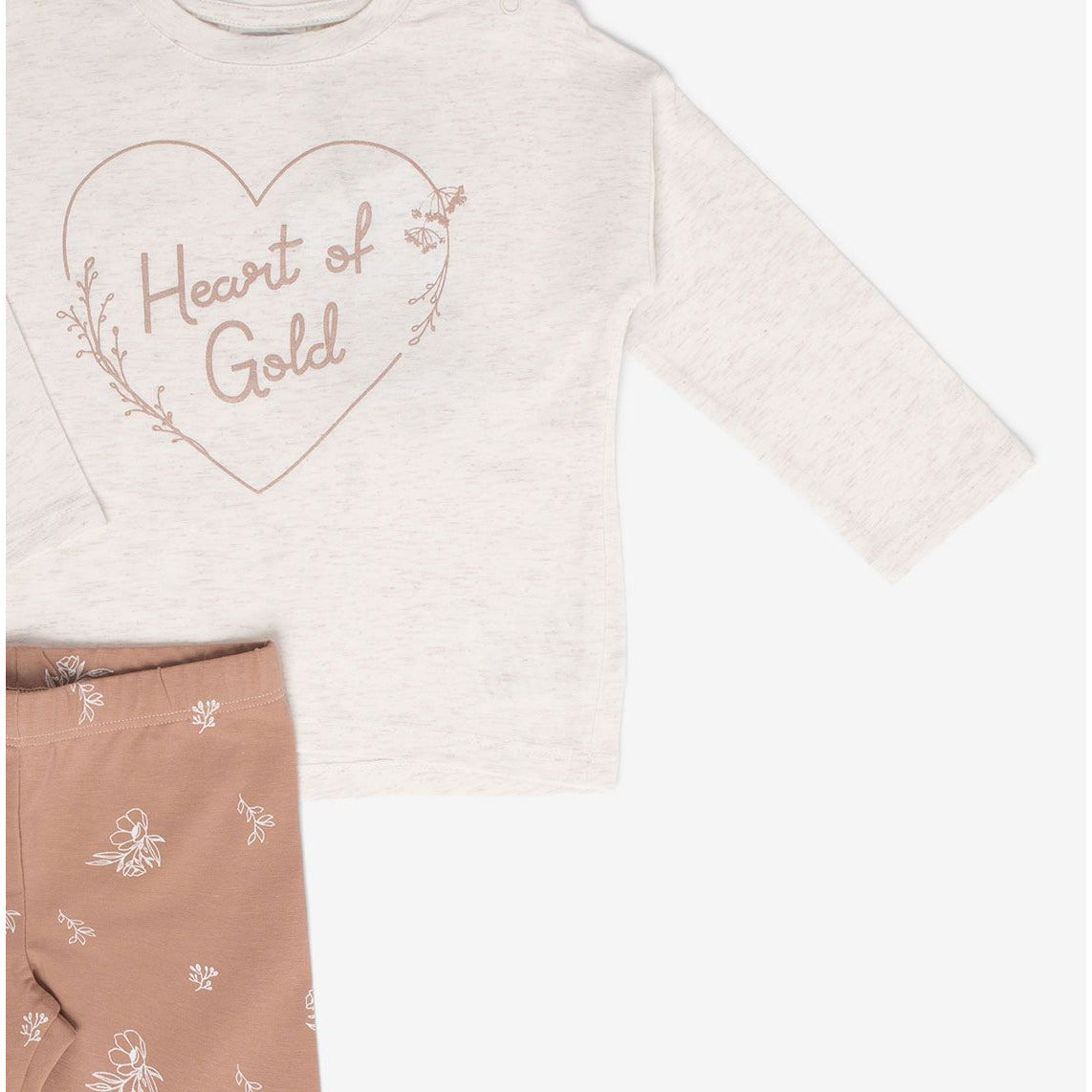 Conjunto de playera y leggings 'Heart of gold'