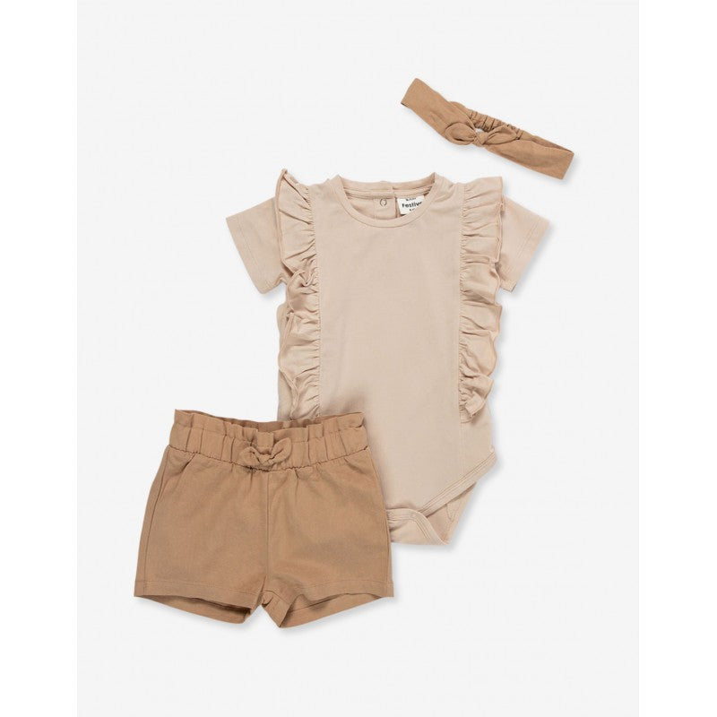 Set de bodysuit con shorts y diadema